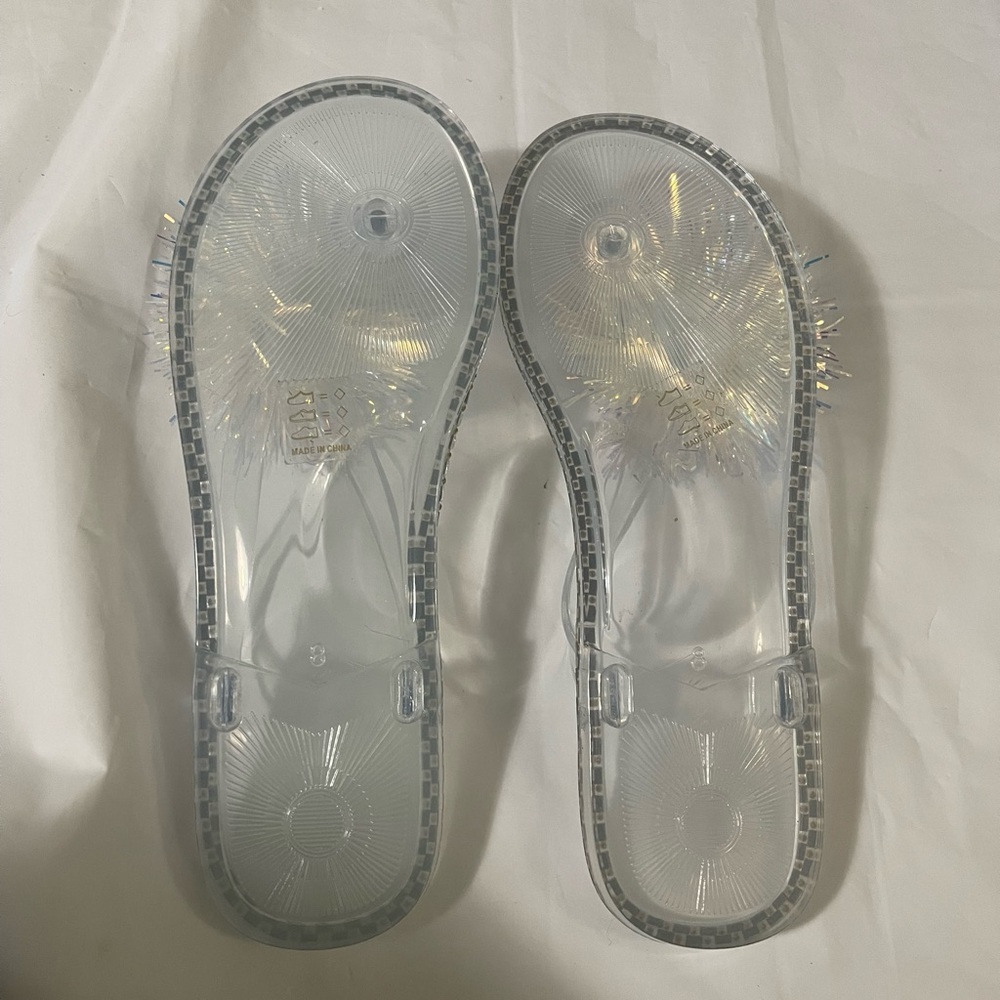 Luffymomo women’s flip flop sandals transparent size 9 - Picture 5 of 8